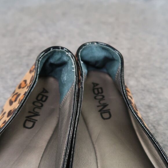 Abound Shoes Womens 5.5 Flats Fashion Slip On Leopard Print Embroidered Slipper - Picture 12 of 15